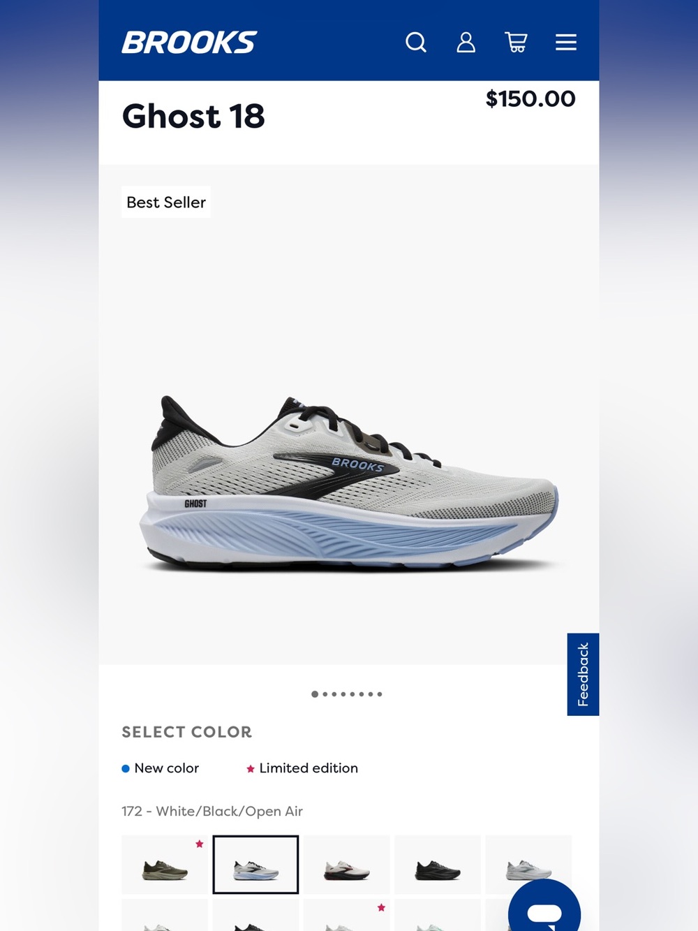BRAND NEW - Brooks Ghost 18 Men's Running Sneakers